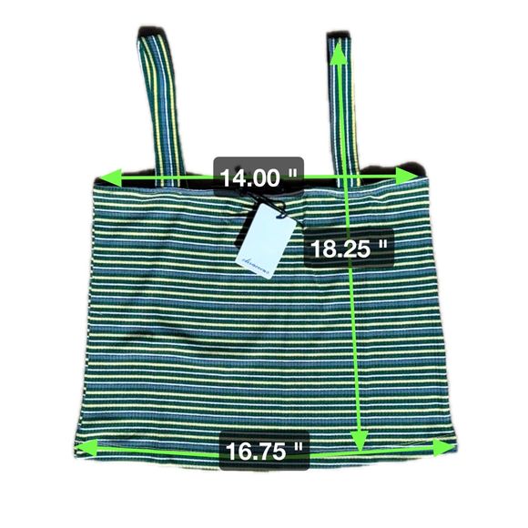 NWT* Olivaceous Ribbed Striped Square Neck Tank Top - Size M - Picture 5 of 6